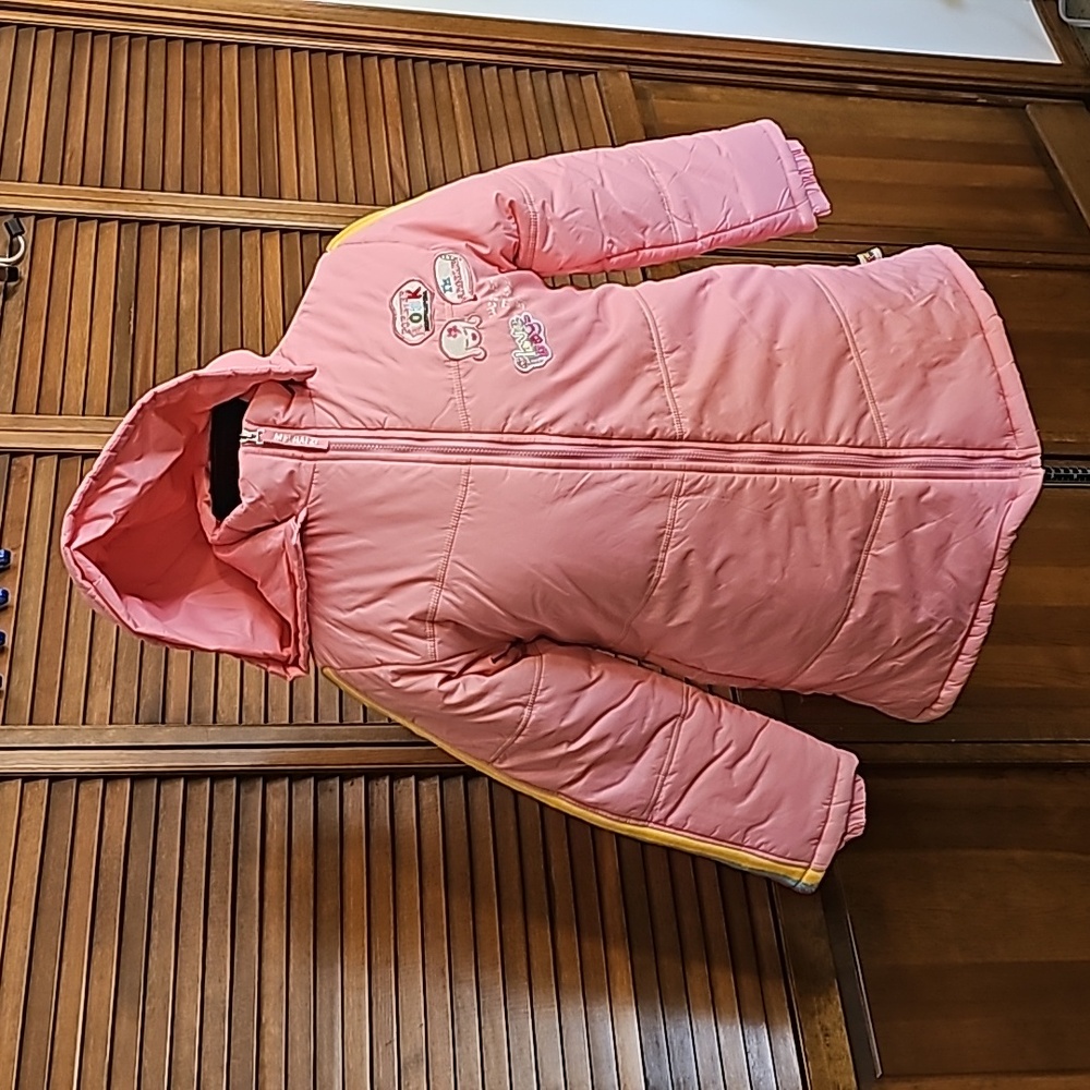NWOT very warm girl's puffer jacket long removable hood ski snow winter long - Picture 8 of 15